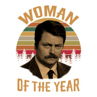 Woman Of The Year Vintage Retro Ron Swanson Parks And Recreation Raglan Crop Top | Artistshot