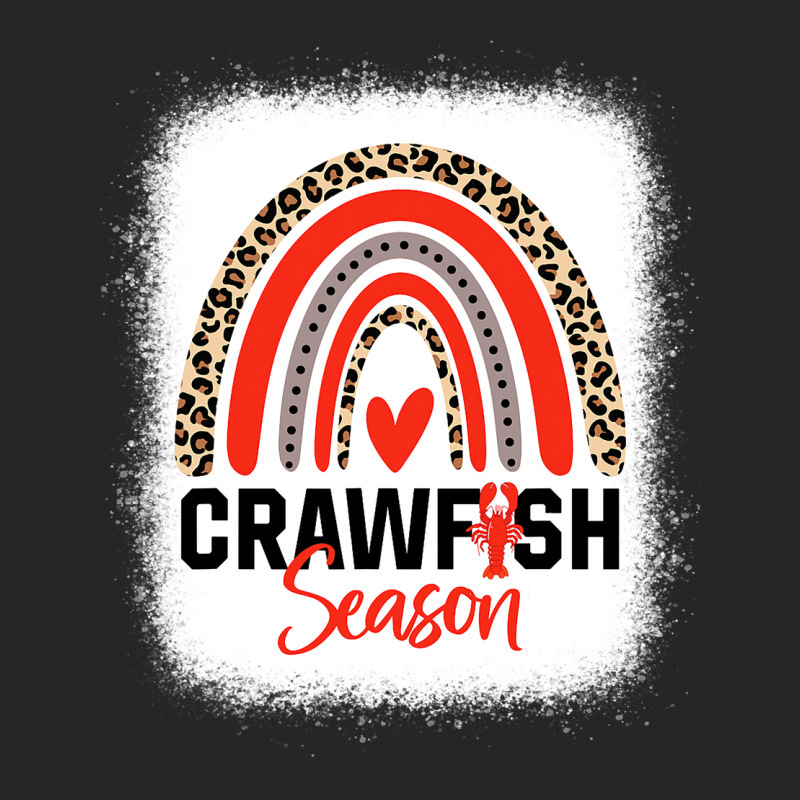 Bleached Crawfish Season Leopard Crawfish Boil Lob Ladies Fitted T-Shirt by KarimSatterfield | Artistshot