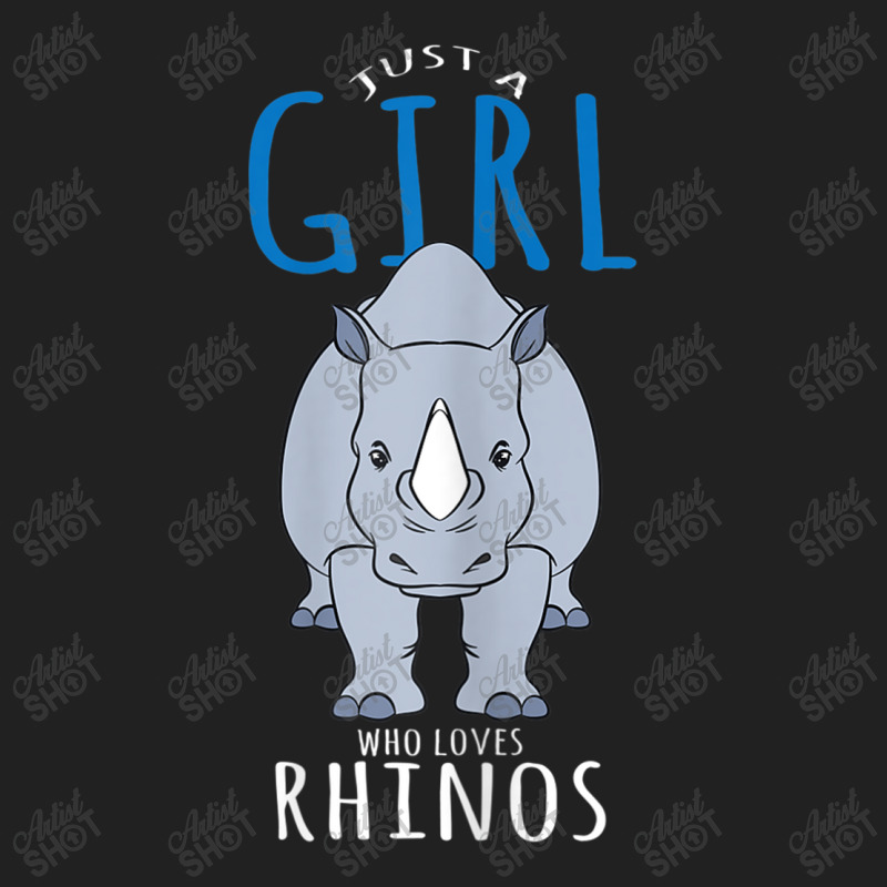 Rhino Costume Design - Just A Girl Who Loves Rhinos Basic T-shirt | Artistshot