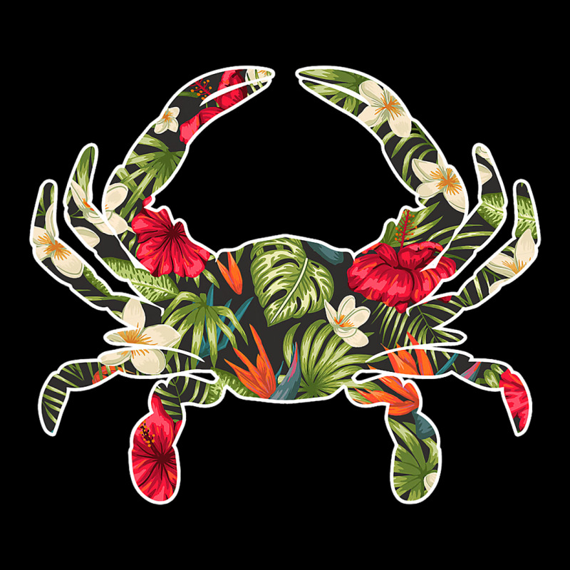 Crab Summer Tropical Floral Print Flower Hawaii Me Pocket T-shirt | Artistshot