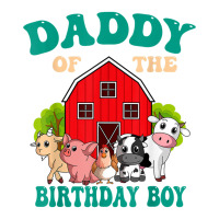 Daddy Of The Birthday Boy Farm Animal Bday Family Bday Party T Shirt Raglan Crop Top | Artistshot