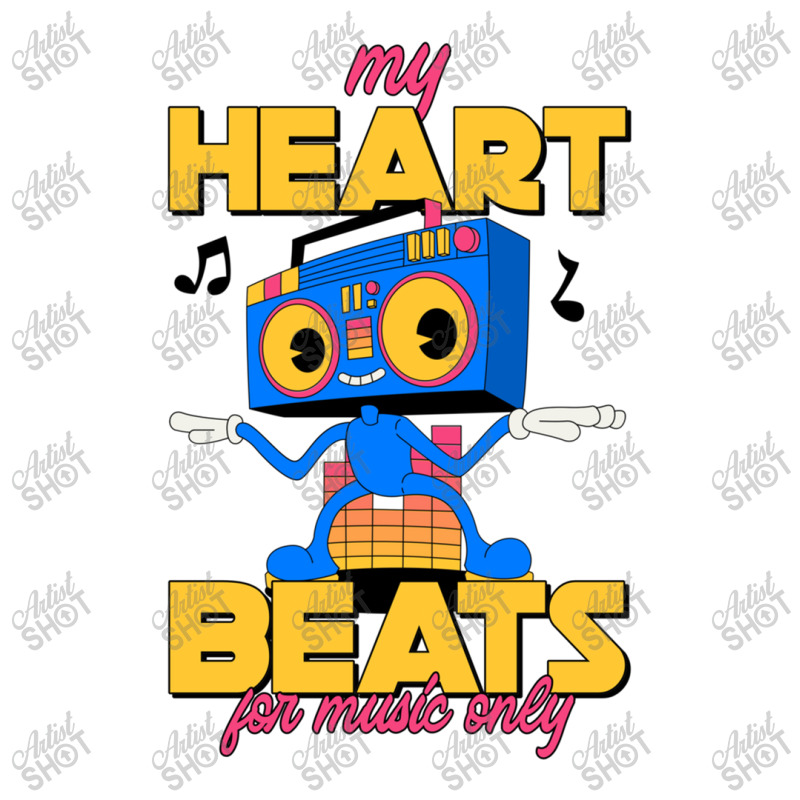 My Heart Beats For Music Only Funny Type Design Raglan Crop Top by JustinWinecoff | Artistshot