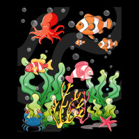 Cartoon Underwater Scene With Fish Coral Reef Illu Pocket T-shirt | Artistshot