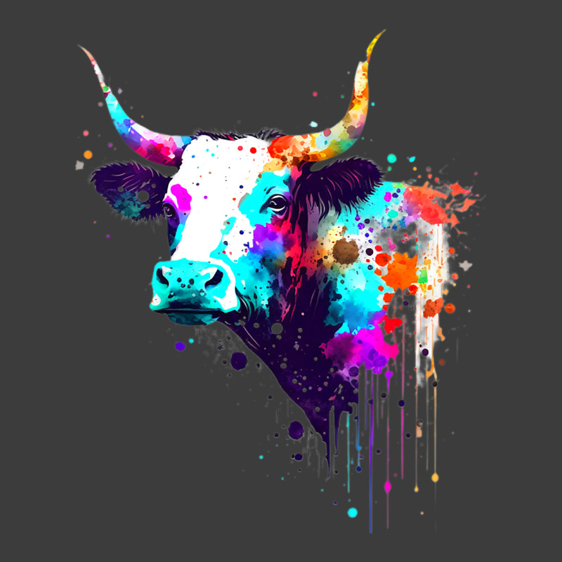 Cow Cattle Paint Splatter Farm Animal Lovers Splat Men's Polo Shirt | Artistshot