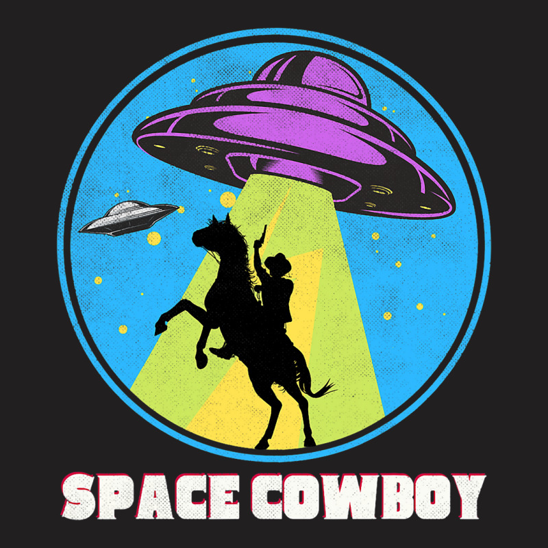 Cowboy Alien Spaceship Vintage Distressed Western T-shirt | Artistshot