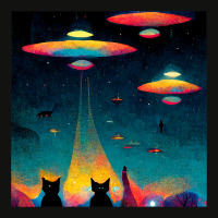 Cat Galaxy Ufo Cats Funny Cat Alien Invasion Scorecard Crop Tee | Artistshot