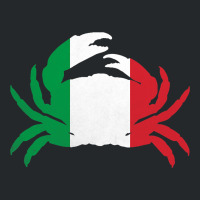 Crab Vintage Italy 2italian Flag Seafood Lover Ita Crewneck Sweatshirt | Artistshot