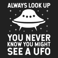 Ufo Believer Alien 2always Look Up Basic T-shirt | Artistshot