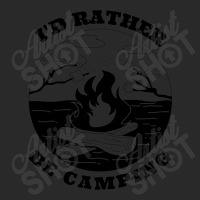 I'd Rather Be Camping Printed Hat | Artistshot