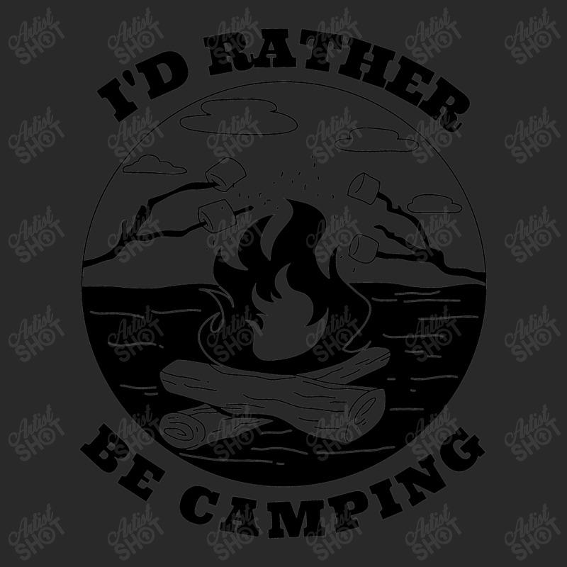 I'd Rather Be Camping Printed Hat | Artistshot