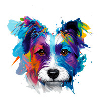 Watercolor Jack Russell Terrier Dog Face Colorful  Raglan Crop Top | Artistshot