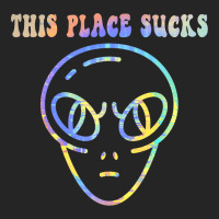 This Place Sucks Ufo Alien Head Funny Lazy Hallowe Unisex Hoodie | Artistshot