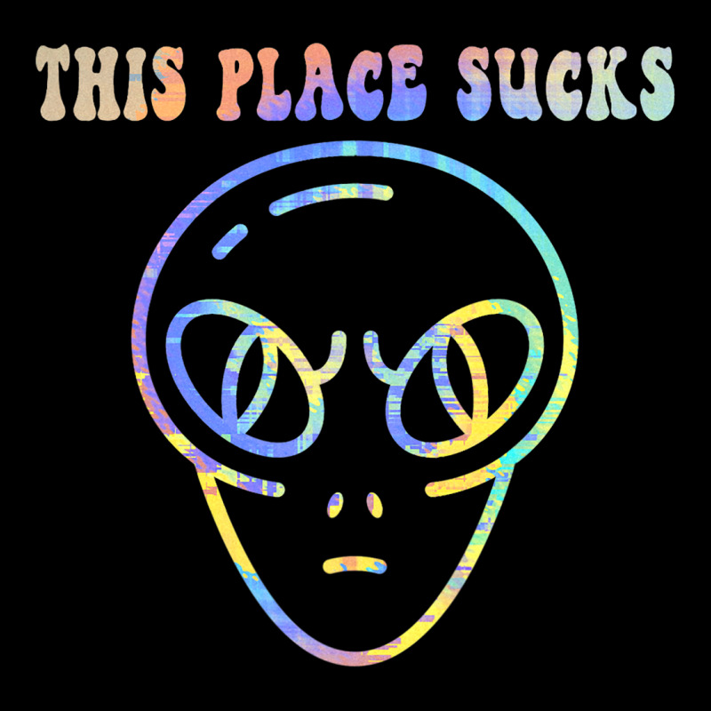 This Place Sucks Ufo Alien Head Funny Lazy Hallowe Fleece Short | Artistshot