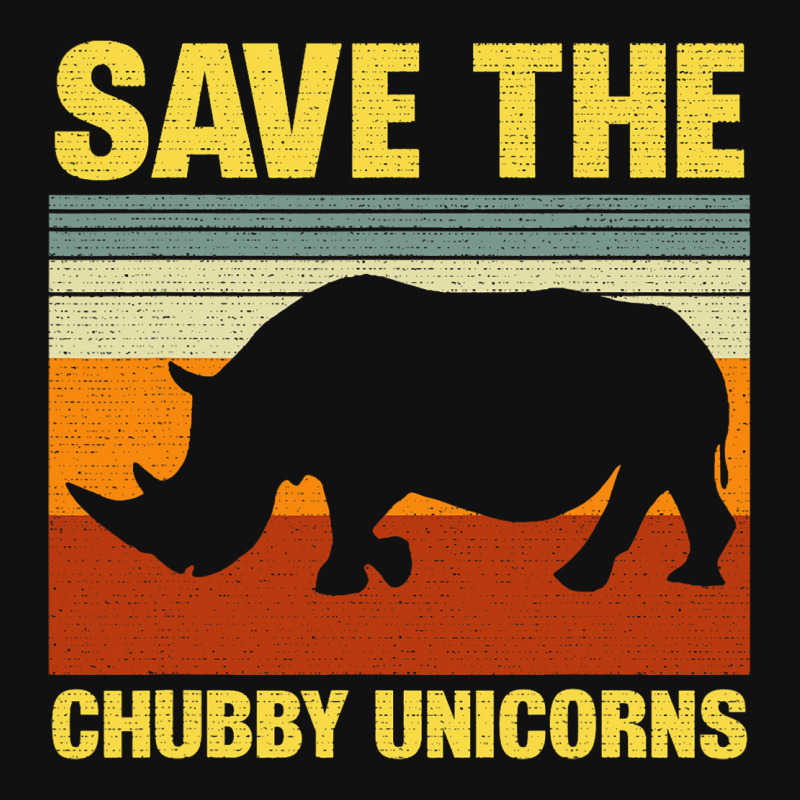 Vintage Sunset Save The Chubby Unicorns Fat Rhino Graphic T-shirt | Artistshot