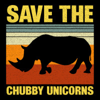 Vintage Sunset Save The Chubby Unicorns Fat Rhino Pocket T-shirt | Artistshot