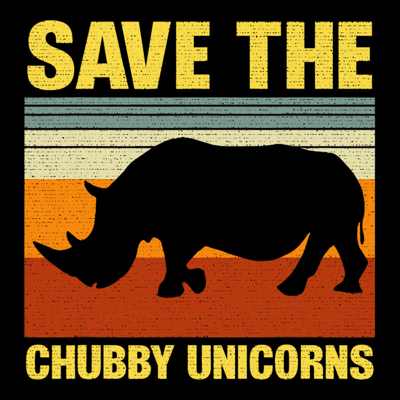 Vintage Sunset Save The Chubby Unicorns Fat Rhino V-neck Tee | Artistshot