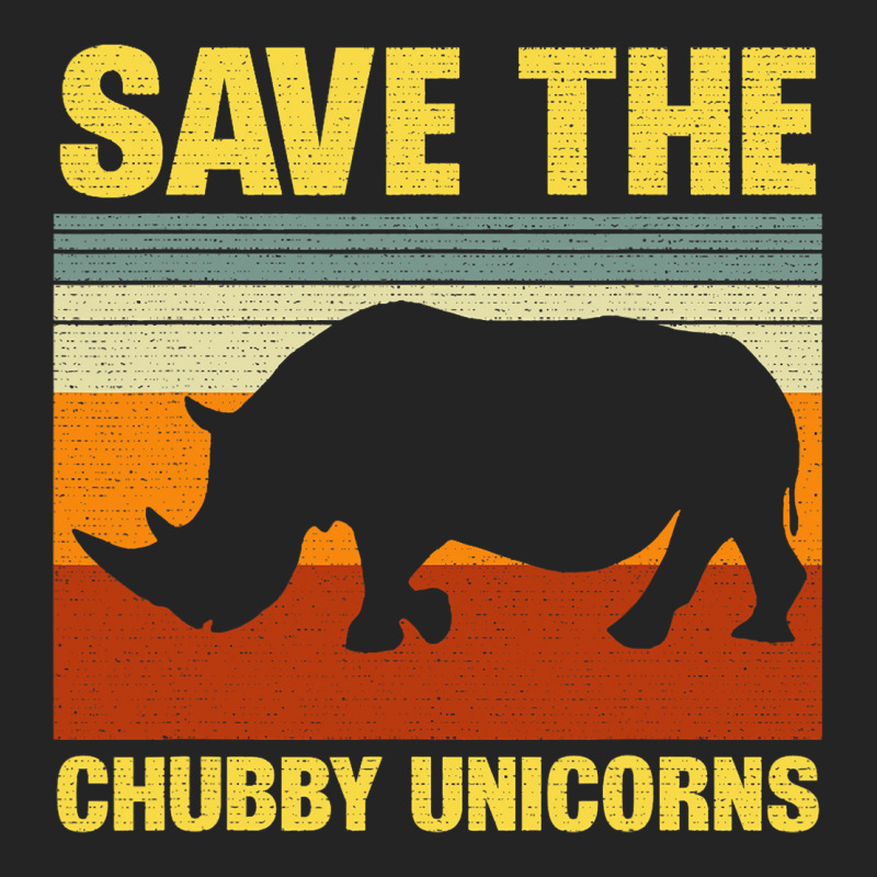 Vintage Sunset Save The Chubby Unicorns Fat Rhino 3/4 Sleeve Shirt | Artistshot