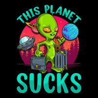 This Planet Sucks Earth Angry Vacation Luggages Sa V-neck Tee | Artistshot