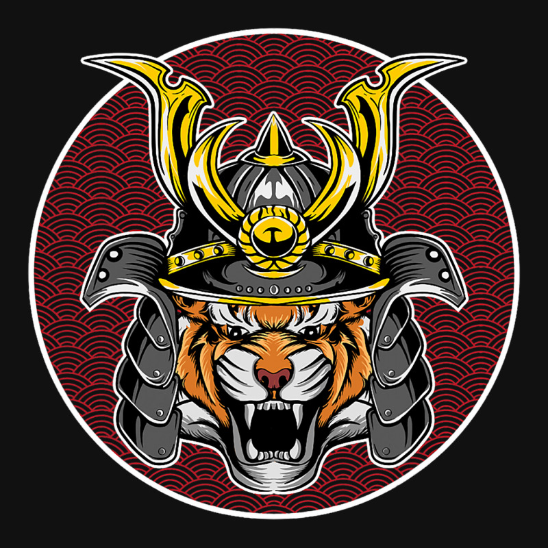 Tiger Samurai Helmet Funny Japanese Warrior Design Metal Print Horizontal | Artistshot