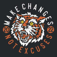 Vintage Tiger Face Make Changes Not Excuses Tattoo Crewneck Sweatshirt | Artistshot