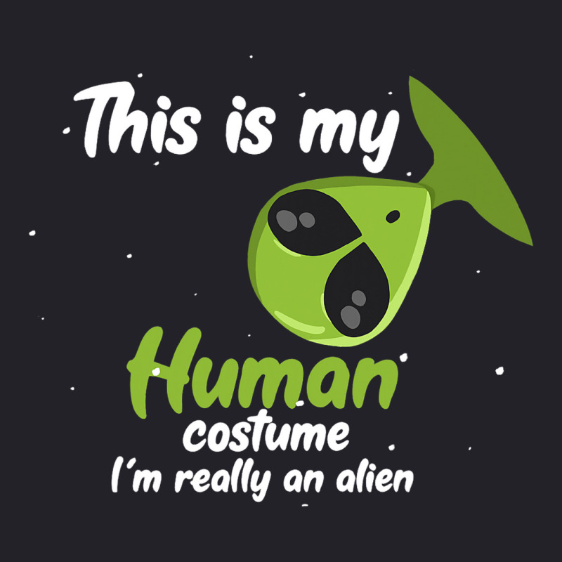 This Is My Human Costume Im Really An Alien Funny  Unisex Sherpa-lined Denim Jacket | Artistshot