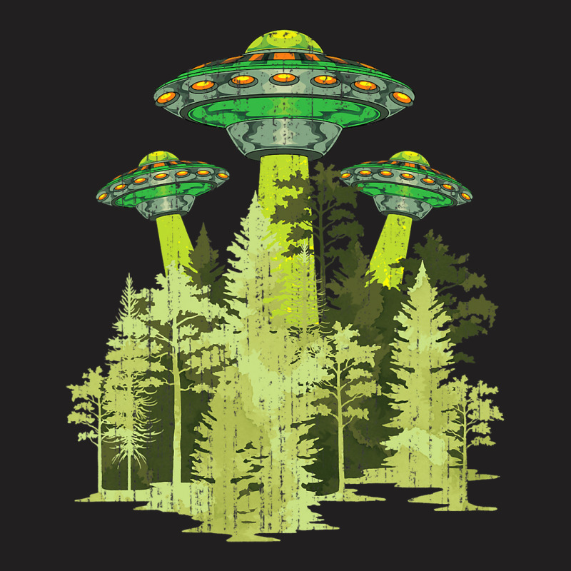 Ufo Abduction Unidentified Flying Object Forest Na T-shirt | Artistshot