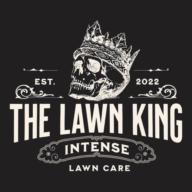 The Lawn King Cool Skull Design Dad Brother Lawn C T-shirt | Artistshot