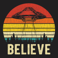 Vintage Alien Ufo Believe 2funny Alien Ufo Men Wom T-shirt | Artistshot