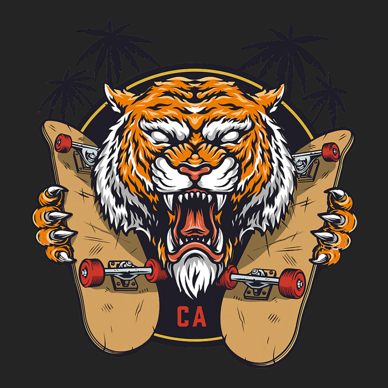 Tiger Themed S With Sharp Nail Holding Skateboard 3/4 Sleeve Shirt | Artistshot