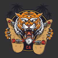 Tiger Themed S With Sharp Nail Holding Skateboard Vintage Hoodie | Artistshot