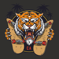 Tiger Themed S With Sharp Nail Holding Skateboard Champion Hoodie | Artistshot