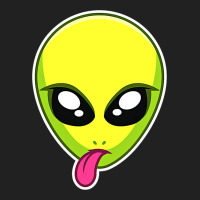 Trippy Alien Face Basic T-shirt | Artistshot