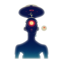 Unidentified Flying Object Portrait Scifi Alien Sticker | Artistshot