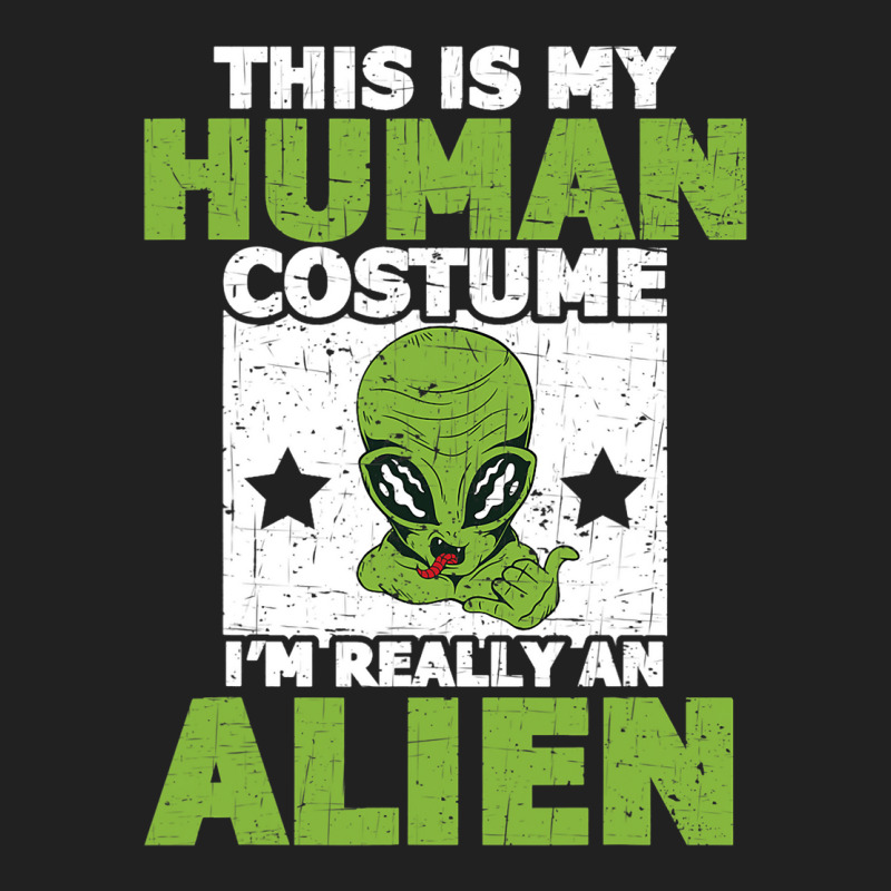 This Is My Human Costume Im Really An Alien Hallow Basic T-shirt | Artistshot