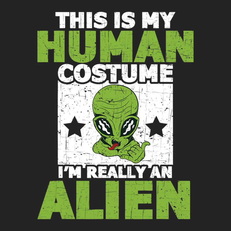 This Is My Human Costume Im Really An Alien Hallow 3/4 Sleeve Shirt | Artistshot