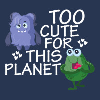 Too Cute For This Planet Funny Alien Enthusiast Uf Ladies Denim Jacket | Artistshot