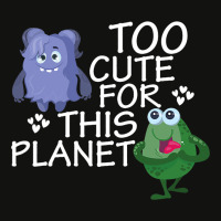 Too Cute For This Planet Funny Alien Enthusiast Uf Scorecard Crop Tee | Artistshot