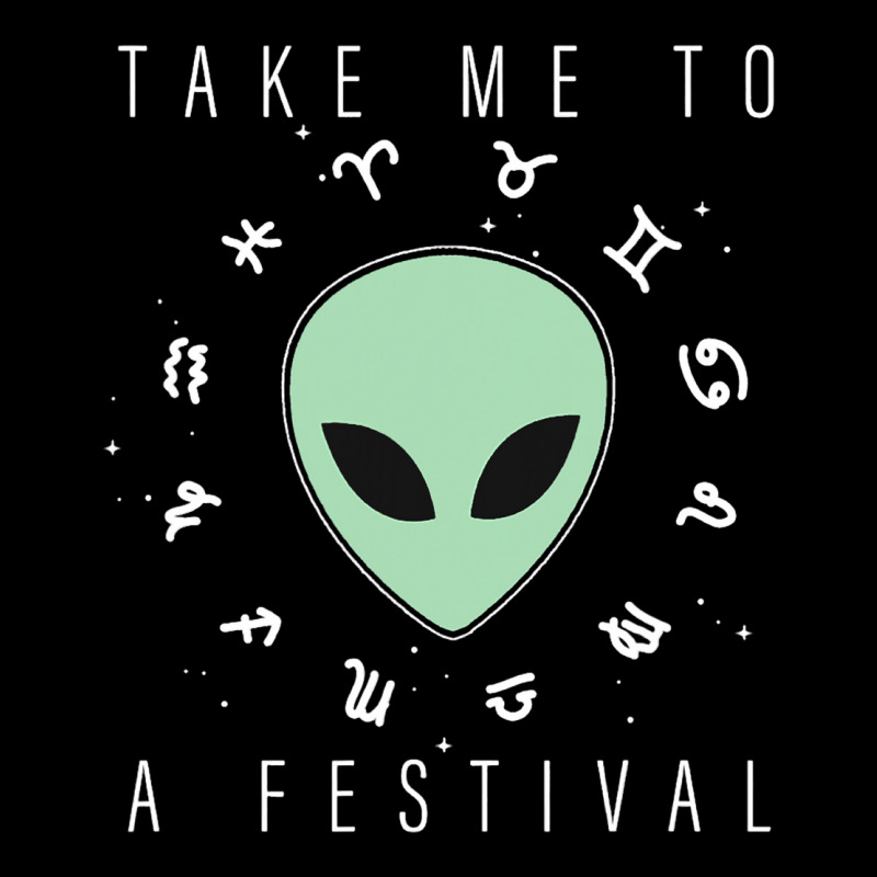 Take Me To A Festival Alien Zodiac Circle V2 V-neck Tee | Artistshot