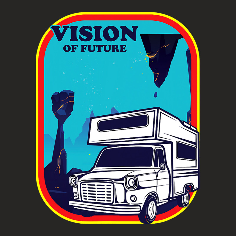 Vision Of Future Spaceship Time Travel Extraterres Ladies Fitted T-Shirt by AarnaFerraro | Artistshot