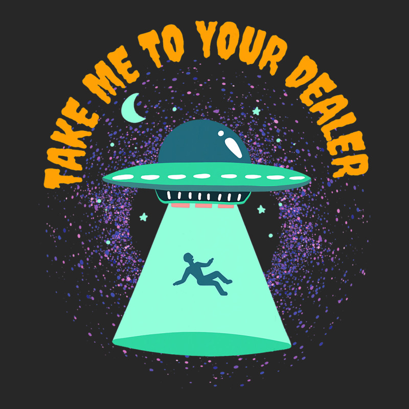 Take Me To Your Dealer Funny Ufo Alien Believer Men's T-shirt Pajama Set | Artistshot