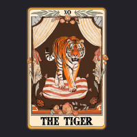 The Tiger Tarot Card Tiger Lover Wild Animal Lover Unisex Sherpa-lined Denim Jacket | Artistshot