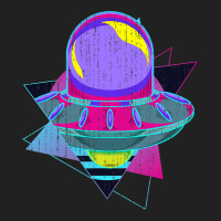 Ufo Unidentified Flying Object Retro 80s Vaporwave Basic T-shirt | Artistshot