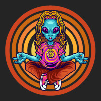 Trippy Meditating Hippie Alien Extraterrestrial Pe 3/4 Sleeve Shirt | Artistshot