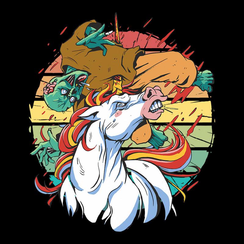 Vintage Cool Fantasy Fierce Unicorn And Scary Zomb V-neck Tee | Artistshot