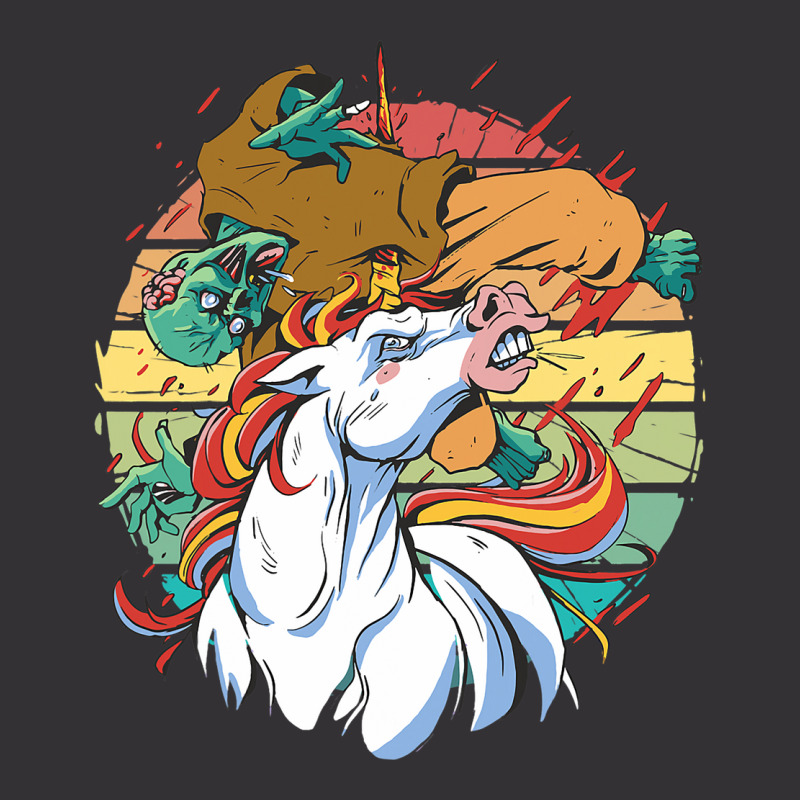 Vintage Cool Fantasy Fierce Unicorn And Scary Zomb Vintage Hoodie | Artistshot