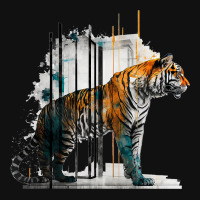 Tiger Architecture Art Work Animal Graphic T-shirt | Artistshot