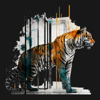 Tiger Architecture Art Work Animal Flannel Shirt | Artistshot