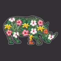 Tropical Floral Rhinoceros 2rhino Zoologist Safari Vintage Short | Artistshot