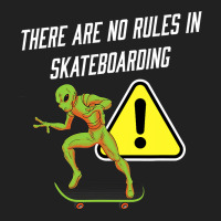 There Are No Rules In Skateboarding Alien Skateboa Basic T-shirt | Artistshot