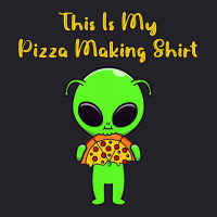 This Is My Pizza Making Shirt Funny Alien Eating P Unisex Sherpa-lined Denim Jacket | Artistshot